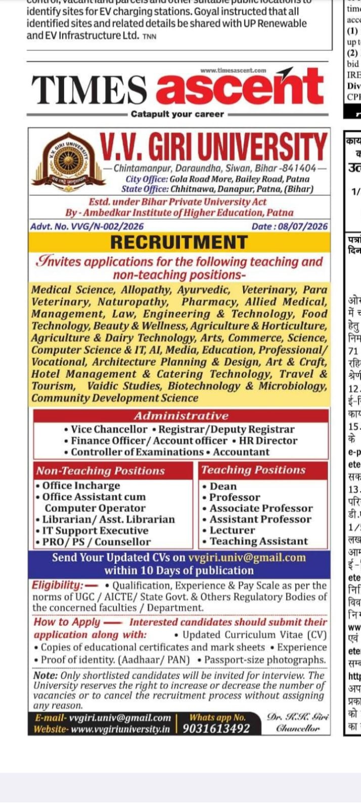 V.V. GIRI UNIVERSITY - 1